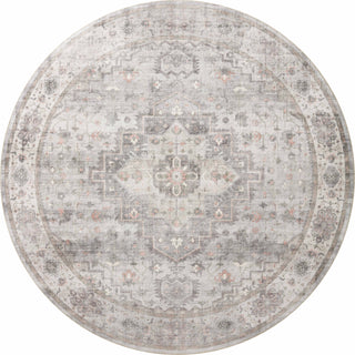 Loloi II Heidi HEI-02 Dove/Blush Area Rug 7'6''x7'6'' Round