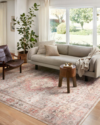 Loloi II Heidi HEI-02 Dove/Spice Area Rug Lifestyle Image Feature