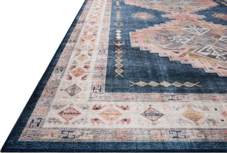 Loloi II Heidi HEI-03 Denim/Blush Area Rug Corner