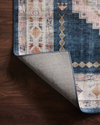 Loloi II Heidi HEI-03 Denim/Blush Area Rug Backing