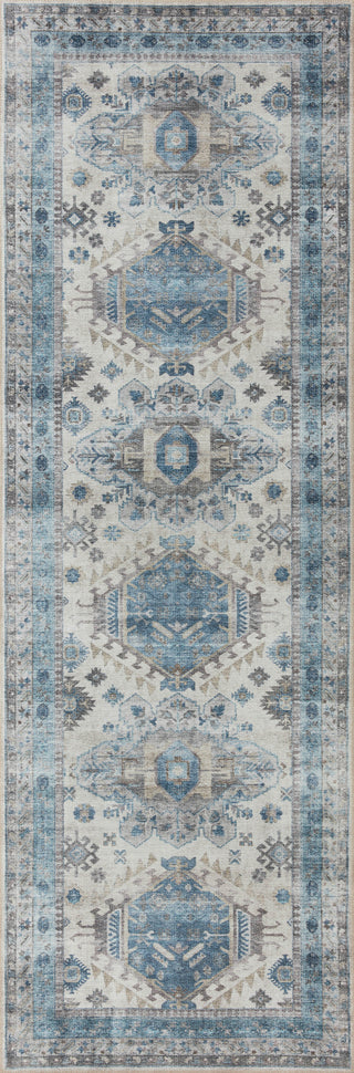 Loloi II Heidi HEI-04 Ivory/Ocean Area Rug 2'6''x7'6'' Runner