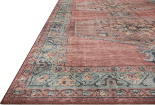 Loloi II Heidi HEI-05 Spice/Aqua Area Rug Corner