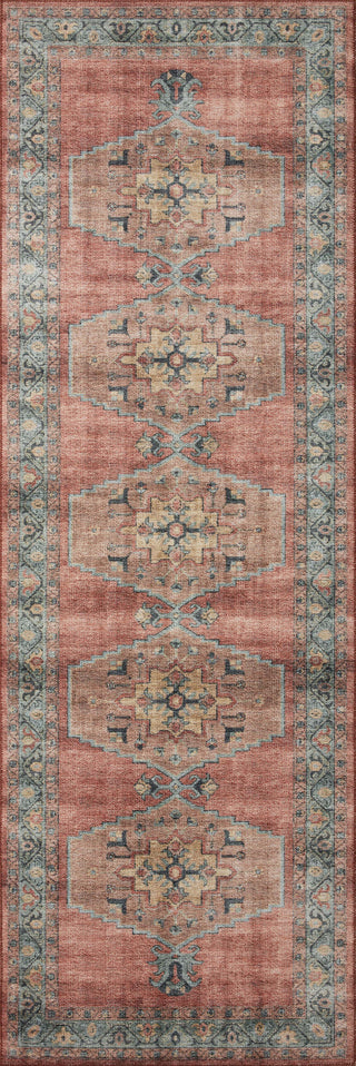 Loloi II Heidi HEI-05 Spice/Aqua Area Rug 2'6''x7'6'' Runner