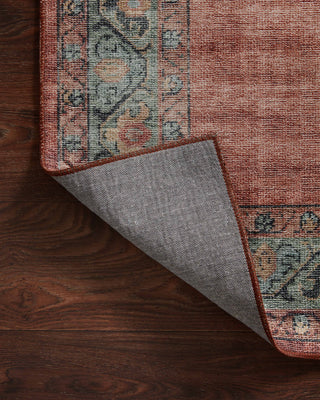 Loloi II Heidi HEI-05 Spice/Aqua Area Rug Backing