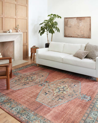 Loloi II Heidi HEI-05 Spice/Aqua Area Rug Room Scene Featured