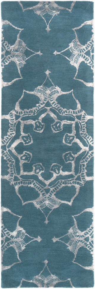 Surya Henna HEN-1003 Teal Area Rug 2'6'' x 8' Runner