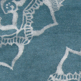 Surya Henna HEN-1003 Teal Hand Tufted Area Rug Sample Swatch