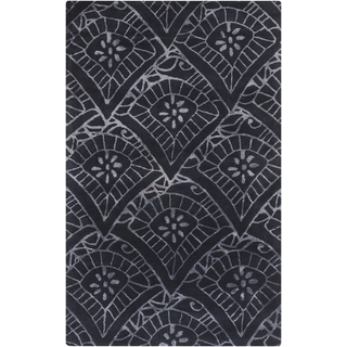 Surya Henna HEN-1017 Black Area Rug 5' x 8'