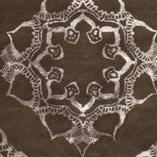 Surya Henna HEN-1018 Chocolate Hand Tufted Area Rug Sample Swatch