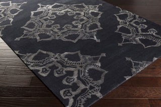 Surya Henna HEN-1021 Slate Hand Tufted Area Rug 5x8 Corner