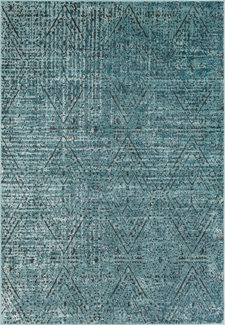 Surya Herati HER-2305 Aqua Bright Blue White Black Area Rug Mirror main image