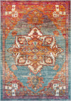 Surya Herati HER-2309 Aqua Bright Orange Pink Eggplant Butter Dark Green Red Rust Blue White Light Gray Black Area Rug Mirror main image