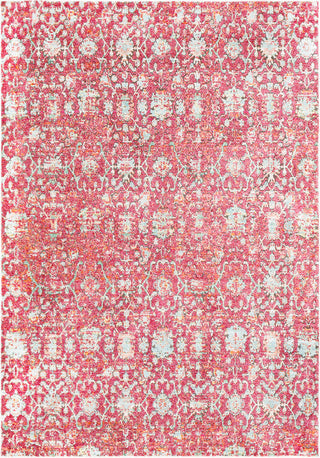 Surya Herati HER-2318 Dark Red Eggplant Aqua Rust Bright Orange Butter Green Pink Blue White Light Gray Black Area Rug Mirror main image