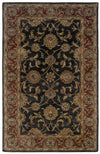 LR Resources Heritage 10105 Charcoal/ Rust Hand Tufted Area Rug 5' X 7'9''