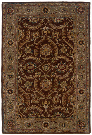 LR Resources Heritage 10106 Med Brown/ Beige Hand Tufted Area Rug 9' X 12'9''