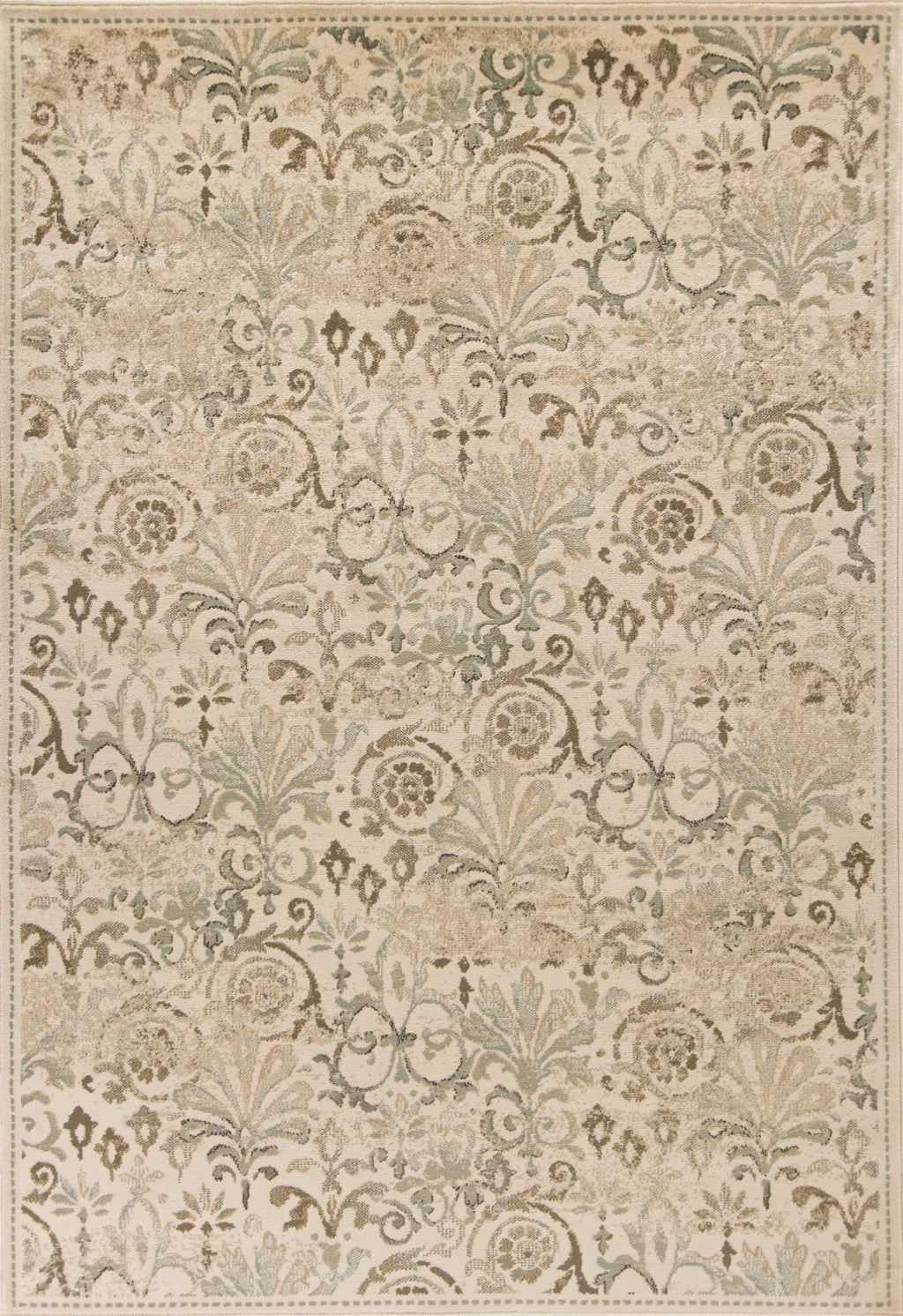 KAS Heritage 9355 Sage Accents Machine Woven Area Rug