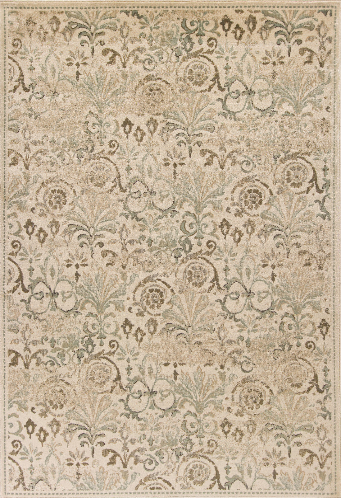 KAS Heritage 9355 Sage Accents Machine Woven Area Rug