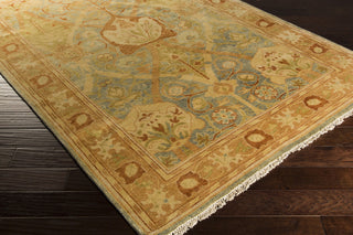 Surya Hillcrest HIL-9022 Moss Hand Knotted Area Rug Corner Shot