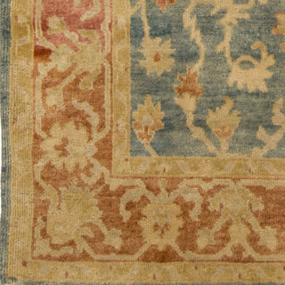 Surya Hillcrest HIL-9026 Teal Hand Knotted Area Rug Sample Swatch