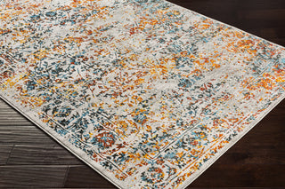 Surya Himalayan HIM-2300 Saffron Bright Blue Red Lavender Medium Gray Black Area Rug Mirror Corner Image