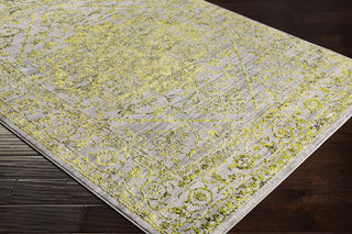 Surya Himalayan HIM-2303 Bright Yellow Grass Green Lavender Medium Gray Black White Area Rug Mirror Corner Image