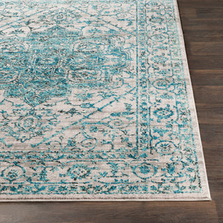 Surya Himalayan HIM-2304 Pale Blue Bright Lavender Medium Gray Black Area Rug Mirror Detail Image