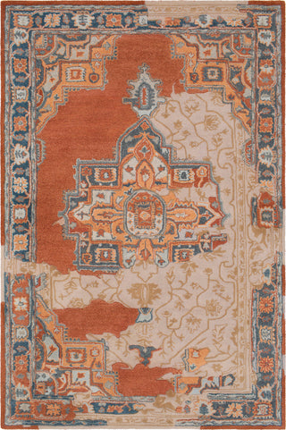 Surya Hannon Hill HNO-1003 Peach Light Gray Beige Camel Ice Blue Teal Sea Foam Area Rug main image