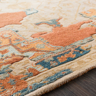 Surya Hannon Hill HNO-1003 Peach Light Gray Beige Camel Ice Blue Teal Sea Foam Area Rug Texture Image