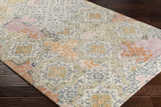 Surya Hannon Hill HNO-1006 Teal Khaki Olive Camel Rose Taupe Burnt Orange Area Rug Corner Image