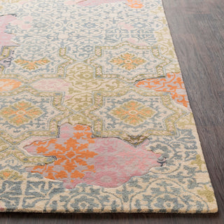 Surya Hannon Hill HNO-1006 Teal Khaki Olive Camel Rose Taupe Burnt Orange Area Rug Detail Image