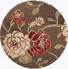 KAS Horizon 5703 Mocha Flora Machine Woven Area Rug 
