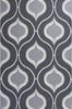 KAS Horizon 5728 Slate Groove Machine Woven Area Rug