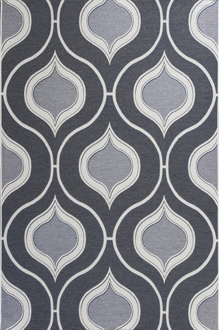 KAS Horizon 5728 Slate Groove Machine Woven Area Rug