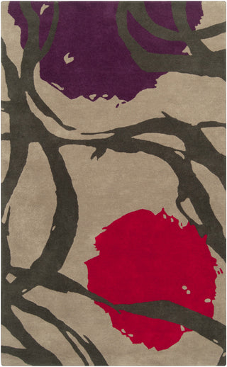 Surya HQL-8002 Cherry Hand Tufted Area Rug by Harlequin 5' X 8'