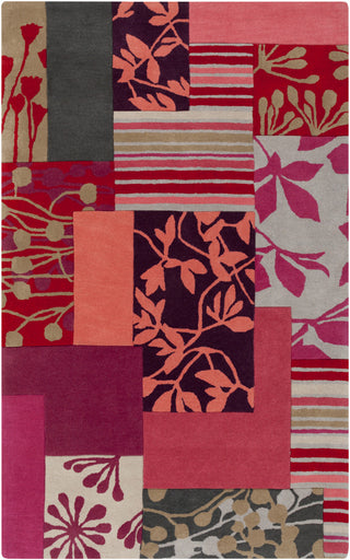 Surya HQL-8028 Magenta Area Rug by Harlequin 5' x 8'