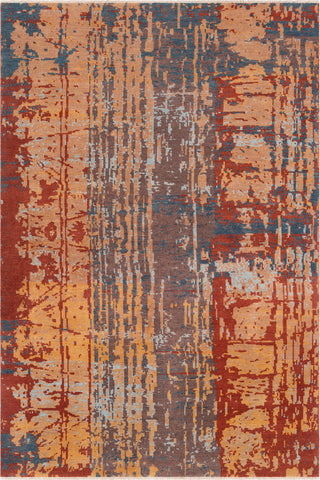 Surya Herkimer HRK-1001 Rust Camel Dark Brown Aqua Navy Area Rug main image