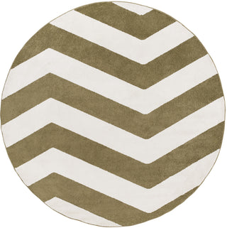 Surya Horizon HRZ-1013 Olive Area Rug 7'10'' Round