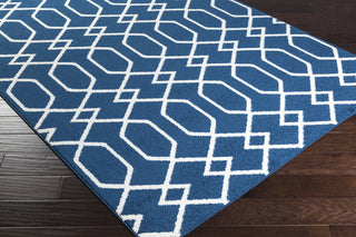 Surya Horizon HRZ-1052 Cobalt Machine Loomed Area Rug Corner Shot