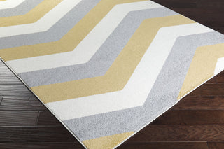 Surya Horizon HRZ-1055 Gold Machine Loomed Area Rug Corner Shot