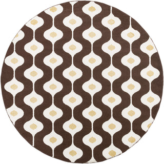 Surya Horizon HRZ-1076 Chocolate Area Rug 7'10'' Round