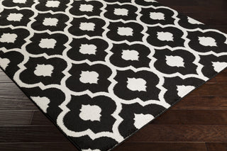 Surya Horizon HRZ-1099 Black Machine Loomed Area Rug Corner Shot