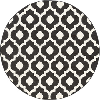 Surya Horizon HRZ-1099 Black Area Rug 7'10'' Round