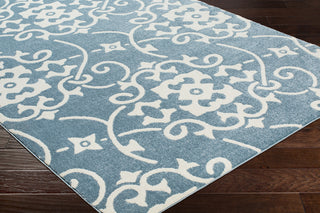 Surya Horizon HRZ-2308 Denim Cream Area Rug Corner Image