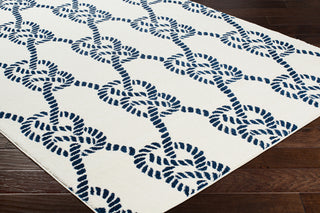 Surya Horizon HRZ-2310 Navy Cream Area Rug Corner Image