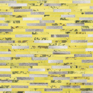 Surya Houseman HSM-4001 Lemon Animal Hide Area Rug Sample Swatch