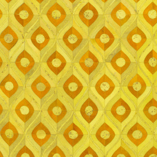 Surya Houseman HSM-4064 Lemon Animal Hide Area Rug Sample Swatch