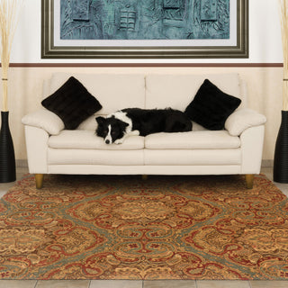 Oriental Weavers Huntley 19101 Blue/Rust Area Rug Room Scene 2