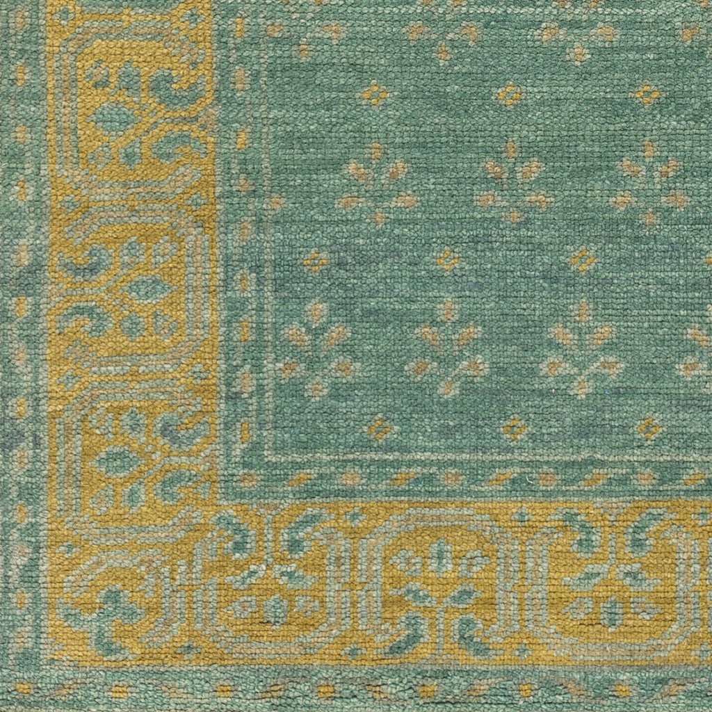 Surya Haven HVN-1224 Teal Hand Knotted Area Rug Sample Swatch
