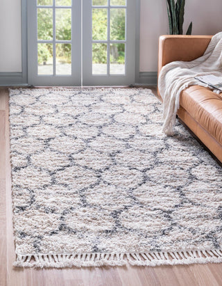 Unique Loom Hygge Shag T-HYGE1 Beige Area Rug Rectangle Lifestyle Image Feature