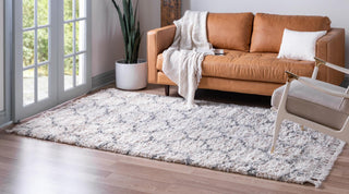 Unique Loom Hygge Shag T-HYGE1 Beige Area Rug Rectangle Lifestyle Image